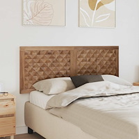 vidaXL Huvudgavel Naturfärg Massiv teak