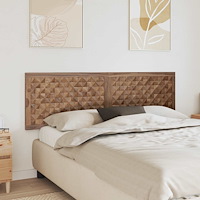 vidaXL Huvudgavel Naturfärg Massiv teak