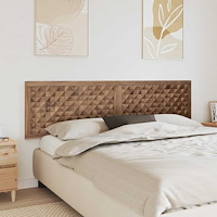 vidaXL Huvudgavel Naturfärg Massiv teak