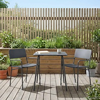 vidaXL Trädgårdsstolar 2 pcs Antracit 51 x 55 x 81 cm Stål