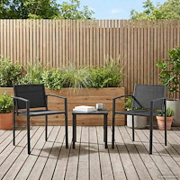 vidaXL Trädgårdsstolar 2 pcs Svart och Anthracit 53,5 x 59 x 77 cm