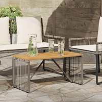 vidaXL Utomhusbord Grå och Brun 80 x 40 x 40 cm konstrotting