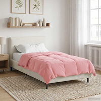 vidaXL Sommar Duvet Quiltad Rosa 135 x 200 cm Mikrofiber