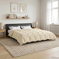 vidaXL Full Års-Duvet Quiltad Kräm 200 x 240 cm Mikrofiber