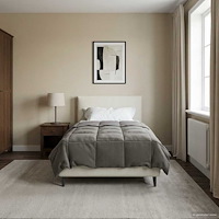 vidaXL Vinter Täcke Quiltad Ljusgrå 140 x 220 cm Mikrofiber