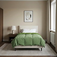 vidaXL Vinter Täcke Quiltad Grön 140 x 220 cm Mikrofiber