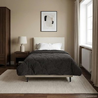 vidaXL Sommar Duvet Antracit 135 x 200 cm Mikrofiber och Teddyfleece