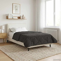 vidaXL Sommar Duvet Antracit 155 x 220 cm Mikrofiber och Teddyfleece