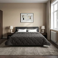 vidaXL Sommar Duvet Antracit 220 x 240 cm Mikrofiber och Teddyfleece