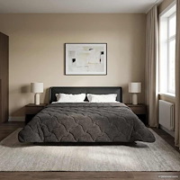 vidaXL Sommar Duvet Antracit 220 x 260 cm Mikrofiber och Teddyfleece