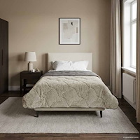 vidaXL Sommar Duvet Ljusgrå 135 x 200 cm Mikrofiber och Teddyfleece