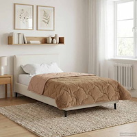 vidaXL Sommar Duvet Taupe 135 x 200 cm Mikrofiber och Teddyfleece