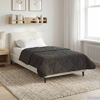 vidaXL Full Års-Duvet Quiltad Antracit 135 x 200 cm