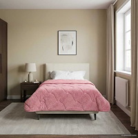 vidaXL Full Års-Duvet Rosa 135 x 200 cm Mikrofiber och Teddyfleece