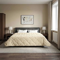 vidaXL Full Års-Duvet Kräm 200 x 220 cm Mikrofiber och Teddyfleece