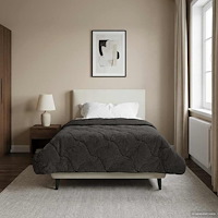 vidaXL Vinter Täcke Antracit 140 x 220 cm Mikrofiber och Teddyfleece