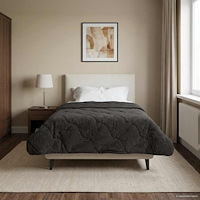 vidaXL Vinter Täcke Antracit 135 x 200 cm Mikrofiber och Teddyfleece