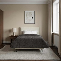 vidaXL Vinter Täcke Antracit 140 x 220 cm Mikrofiber och Teddyfleece