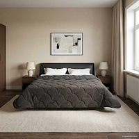 vidaXL Vinter Täcke Antracit 220 x 240 cm Mikrofiber och Teddyfleece