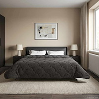 vidaXL Vinter Täcke Antracit 240 x 260 cm Mikrofiber och Teddyfleece