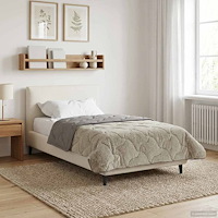 vidaXL Vinter Täcke Ljusgrå 140 x 220 cm Mikrofiber och Teddyfleece