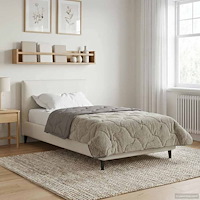 vidaXL Vinter Täcke Ljusgrå 155 x 200 cm Mikrofiber och Teddyfleece