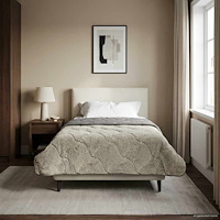 vidaXL Vinter Täcke Ljusgrå 135 x 200 cm Mikrofiber och Teddyfleece