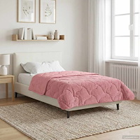 vidaXL Vinter Täcke Rosa 155 x 220 cm Mikrofiber och Teddyfleece