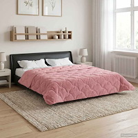 vidaXL Vinter Täcke Rosa 200 x 220 cm Mikrofiber och Teddyfleece