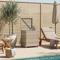 vidaXL Kuddbox Ljusgrå 55 x 55 x 69 cm konstrotting