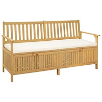 vidaXL Förvaringsbänk med kudde med lagring med dörr 170 x 63 x 84 cm