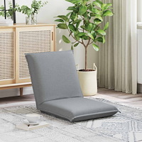 vidaXL Golvstol Ljusgrå 54 x 64 x 59 cm tyg