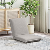 vidaXL Golvstol Ljusgrå 54 x 64 x 59 cm Sjöfåls tyg