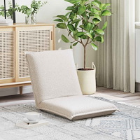 vidaXL Golvstol Kräm 54 x 64 x 59 cm Sjöfåls tyg