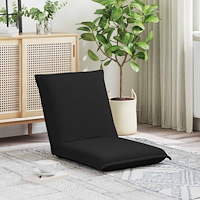 vidaXL Golvstol Svart 54 x 64 x 59 cm Sjöfåls tyg