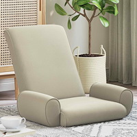 vidaXL Golvstol Sand 68 x 51 x 56 cm Kornig Sammet