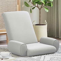 vidaXL Golvstol Ljusgrå 68 x 51 x 56 cm Kornig Sammet