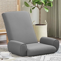 vidaXL Golvstol Mörkgrå 68 x 51 x 56 cm Kornig Sammet