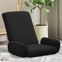 vidaXL Golvstol Svart 68 x 51 x 56 cm Kornig Sammet