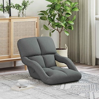 vidaXL Justerbar golvstol Reclining Mörkgrå 58 x 62 x 58 cm Tyg