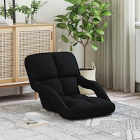 vidaXL Justerbar golvstol Reclining Svart 58 x 62 x 58 cm Tyg