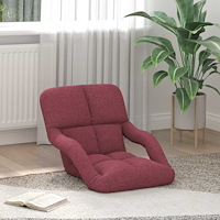 vidaXL Justerbar golvstol Reclining Vinröd 58 x 62 x 58 cm Tyg