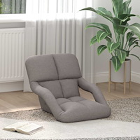 vidaXL Justerbar golvstol Reclining Taupe 58 x 62 x 58 cm Tyg