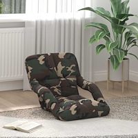 vidaXL Justerbar golvstol Reclining Armégrön 58 x 62 x 58 cm Tyg