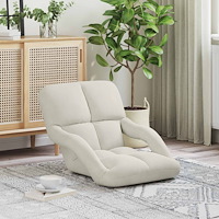 vidaXL Golvstol Kräm 58 x 62 x 58 cm Sammet