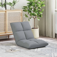 vidaXL Golvstol Ljusgrå 50 x 61 x 57 cm tyg