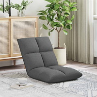 vidaXL Golvstol Mörkgrå 50 x 61 x 57 cm tyg