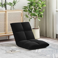 vidaXL Golvstol Svart 50 x 61 x 57 cm Sammet