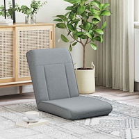 vidaXL Golvstol Ljusgrå 50 x 73 x 60 cm tyg