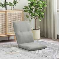 vidaXL Golvstol Ljusgrå 46 x 50 x 61 cm Sammet